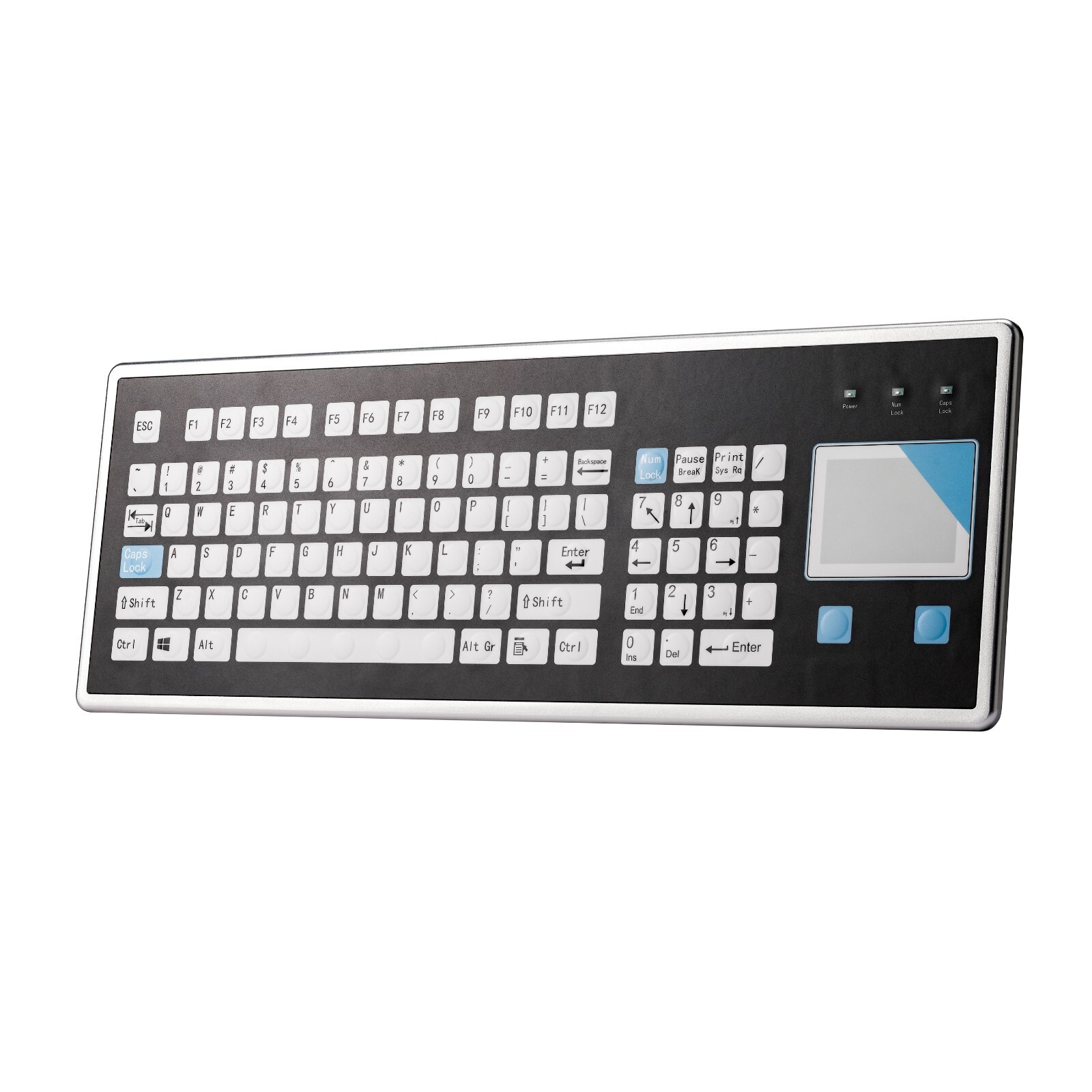 Foil Covered Keyboards, Compact Panel Mounted Membrane Keyboard With Touchpad