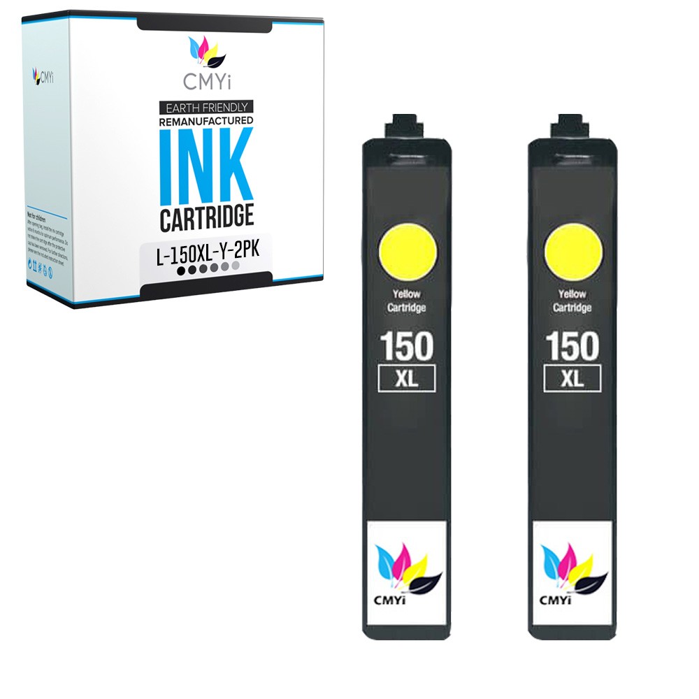 CMYi 2-Pack Replacement 150XLY Ink Cartridge for Lexmark Pro715 Pro915 S310 S315