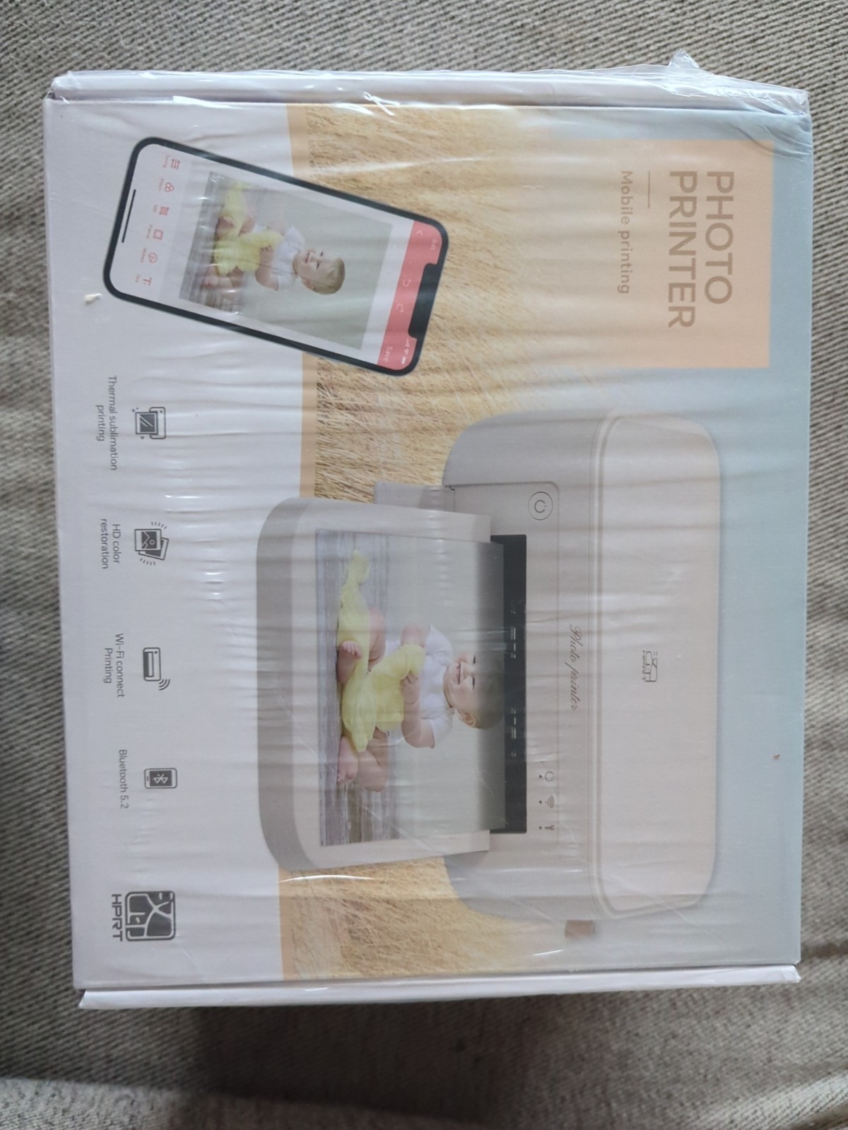 HPRT CP4100 4x6 Instant Photo Printer - Portable Phone Picture Printer Beige