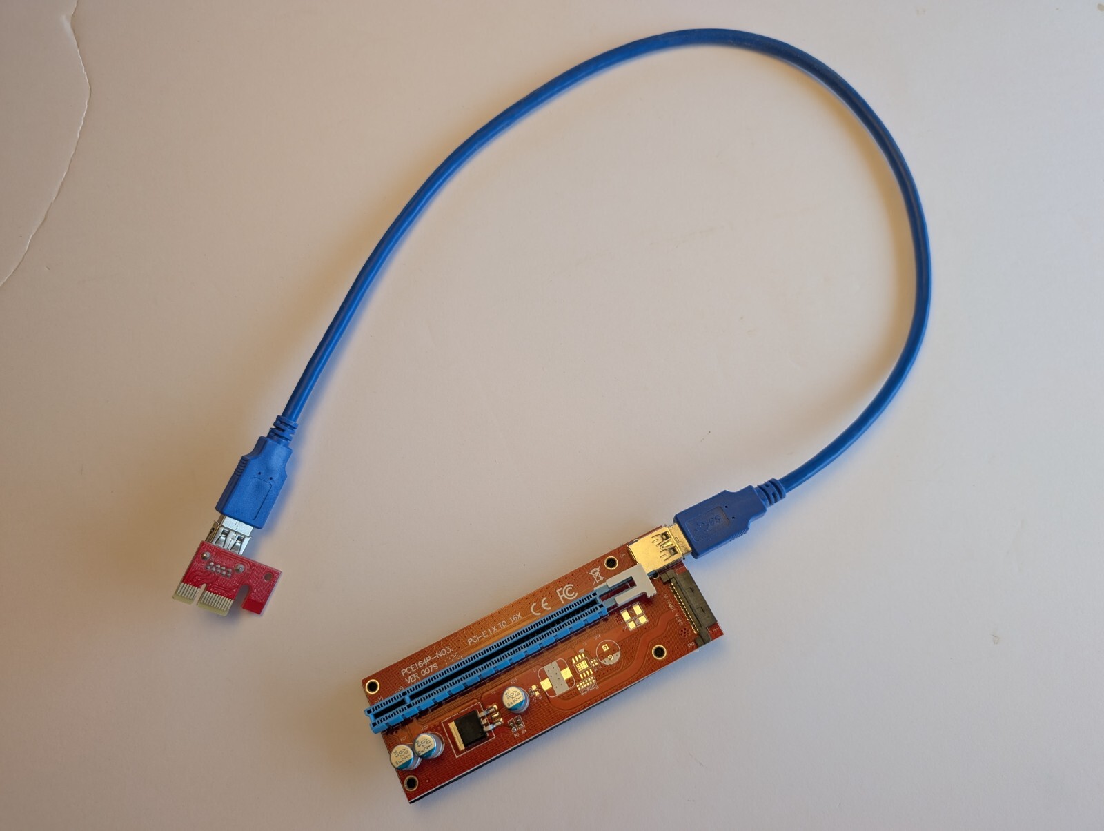 PCE164P-NO3 VER007S 1X to 16X Riser Card Extender Converter PCI-E 1X