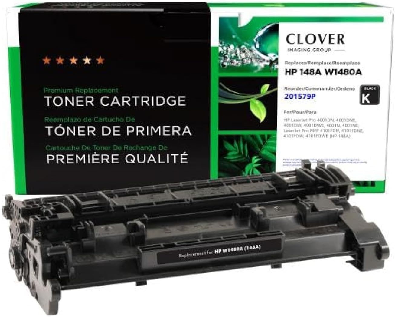 Clover Toner Cartridge Replacement Compatible With HP 148A Black