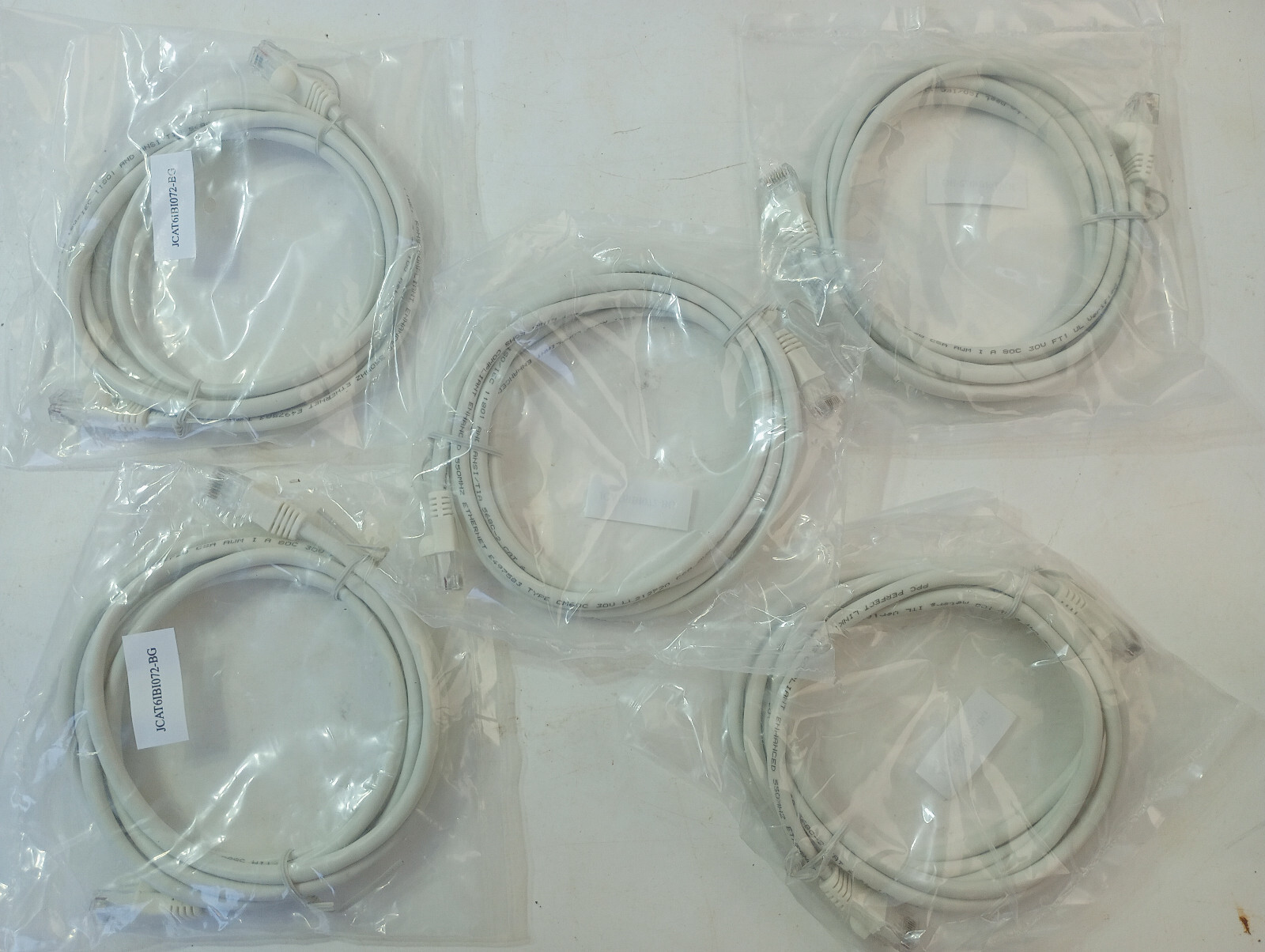 NEW Lot of 5 Belden PPC Perfect Link Cat6 Ethernet Cable (6 ft)