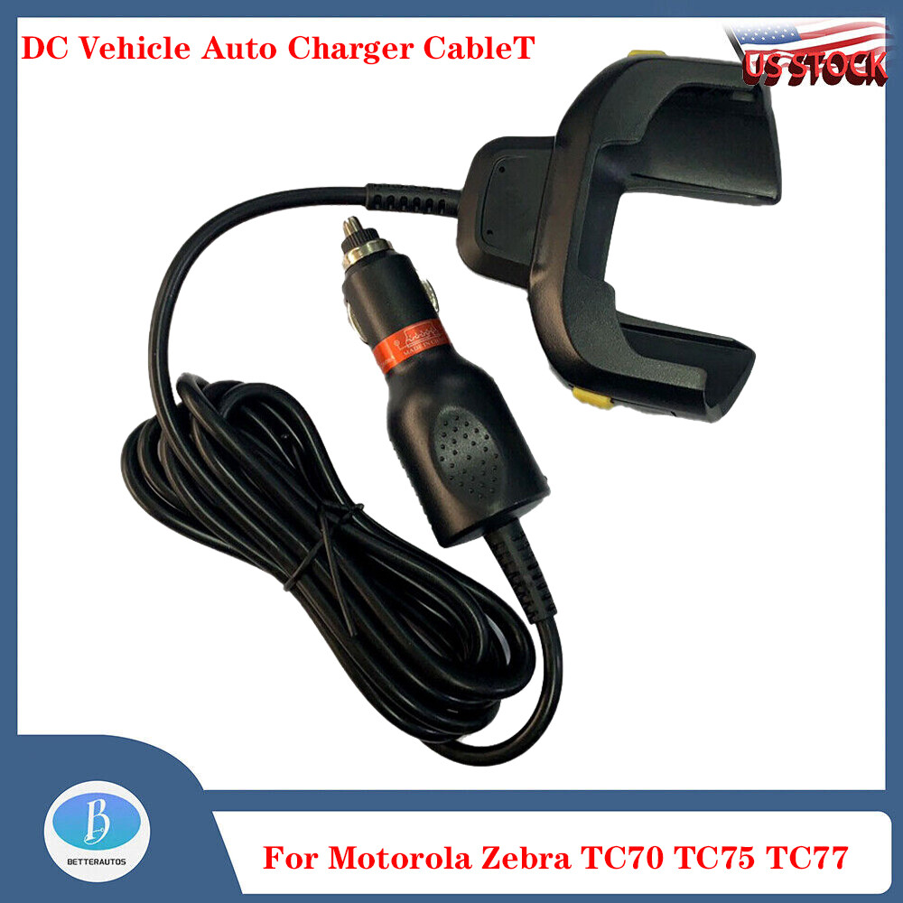 DC Vehicle Auto Charger Cable for  Zebra TC70 TC75 TC72 TC77 TC75X