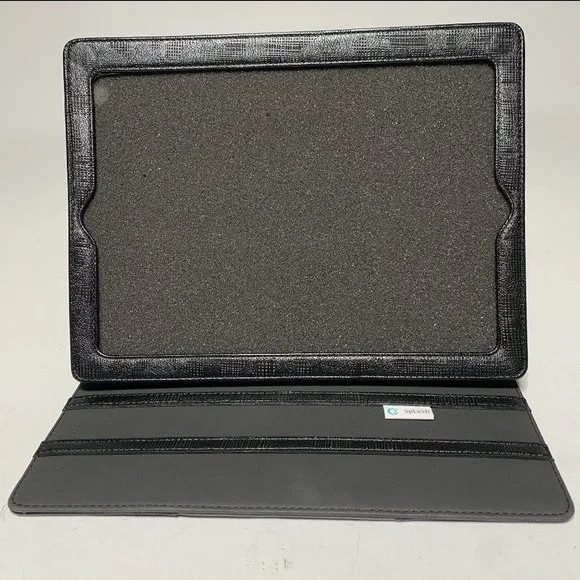 New Splash Signature Slim-Profile Folio Leather Magnetic Case for iPad 2 Black
