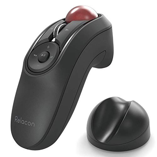 ELECOM Relacon Bluetooth Trackball Mouse Handheld Media Control M-RT1BRXBK R810