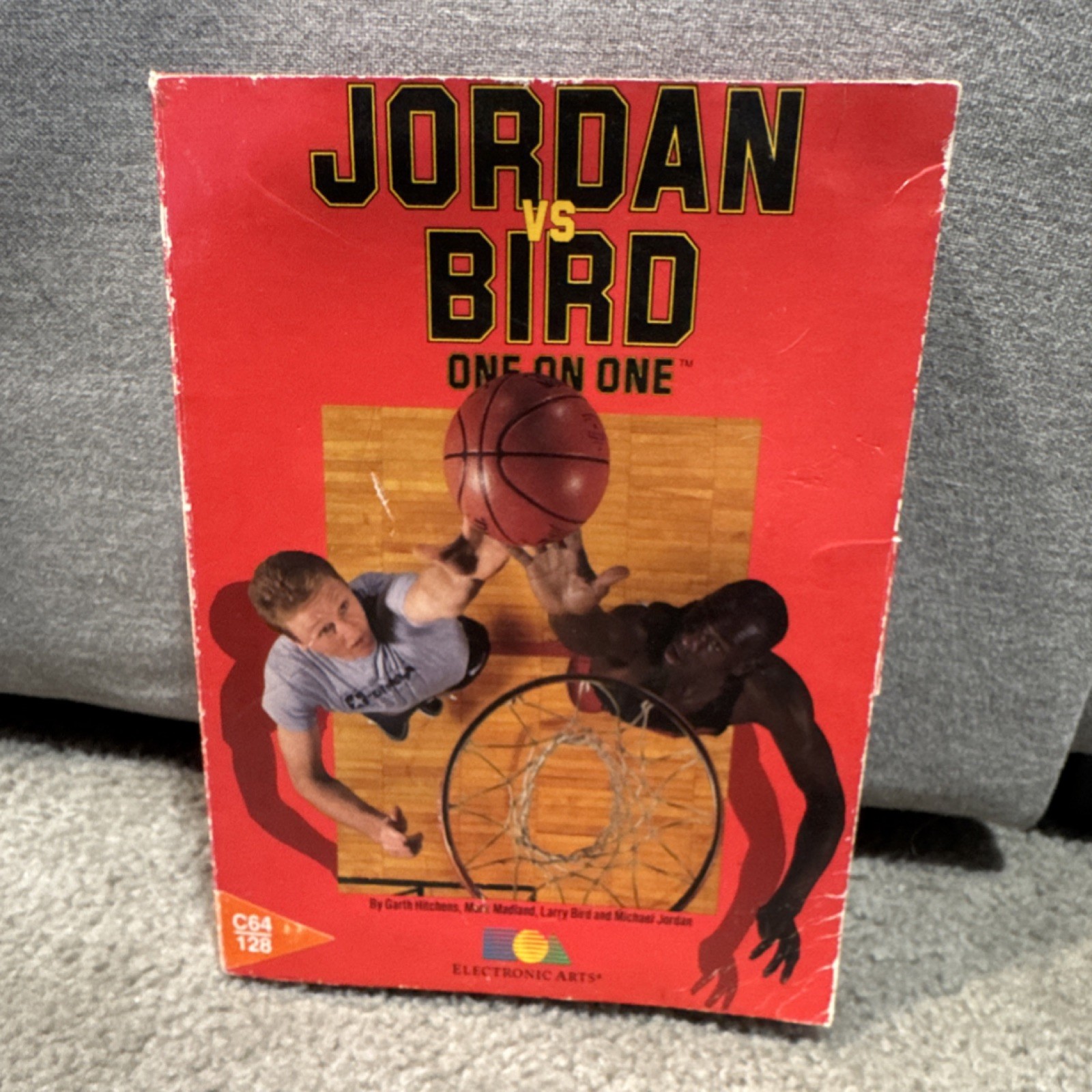 Electronic Arts Jordan vs Bird One on One Commodore 64 Box Floppy Disk/Manuals