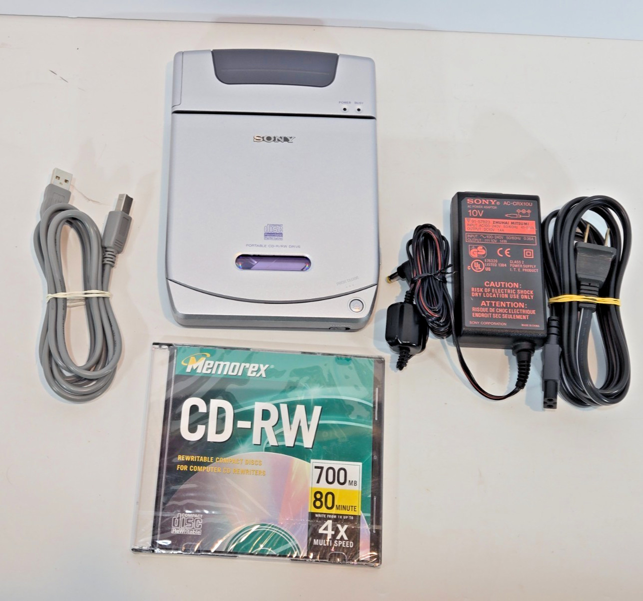 SONY CRX10U-A2 DIGITAL RELAY PORTABLE CD-RW RECORDER & MUSIC CD/MPS CD PLAYER