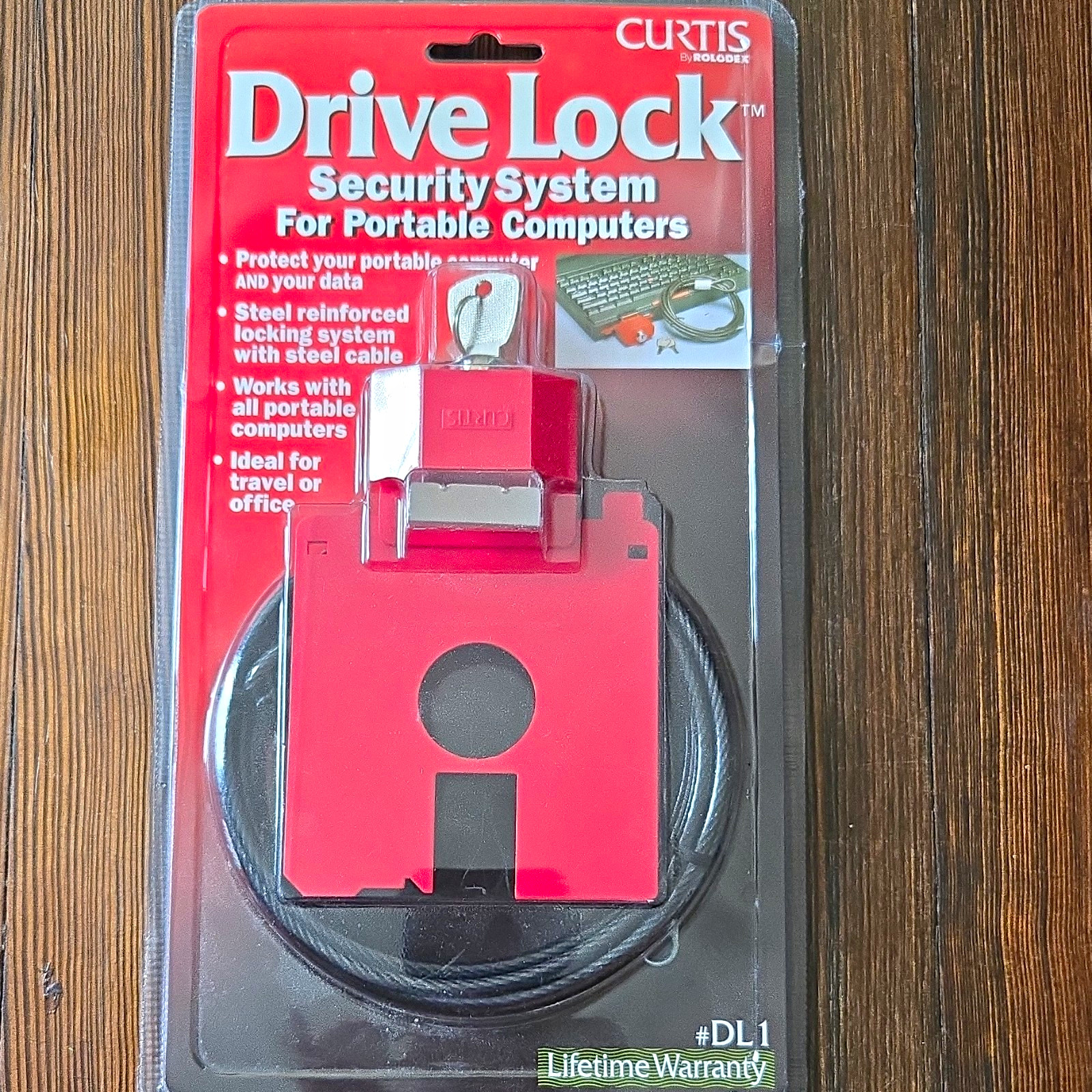 Curtis DriveLock Portable Computer Security Locking Cable, Steel Reinforced DL1