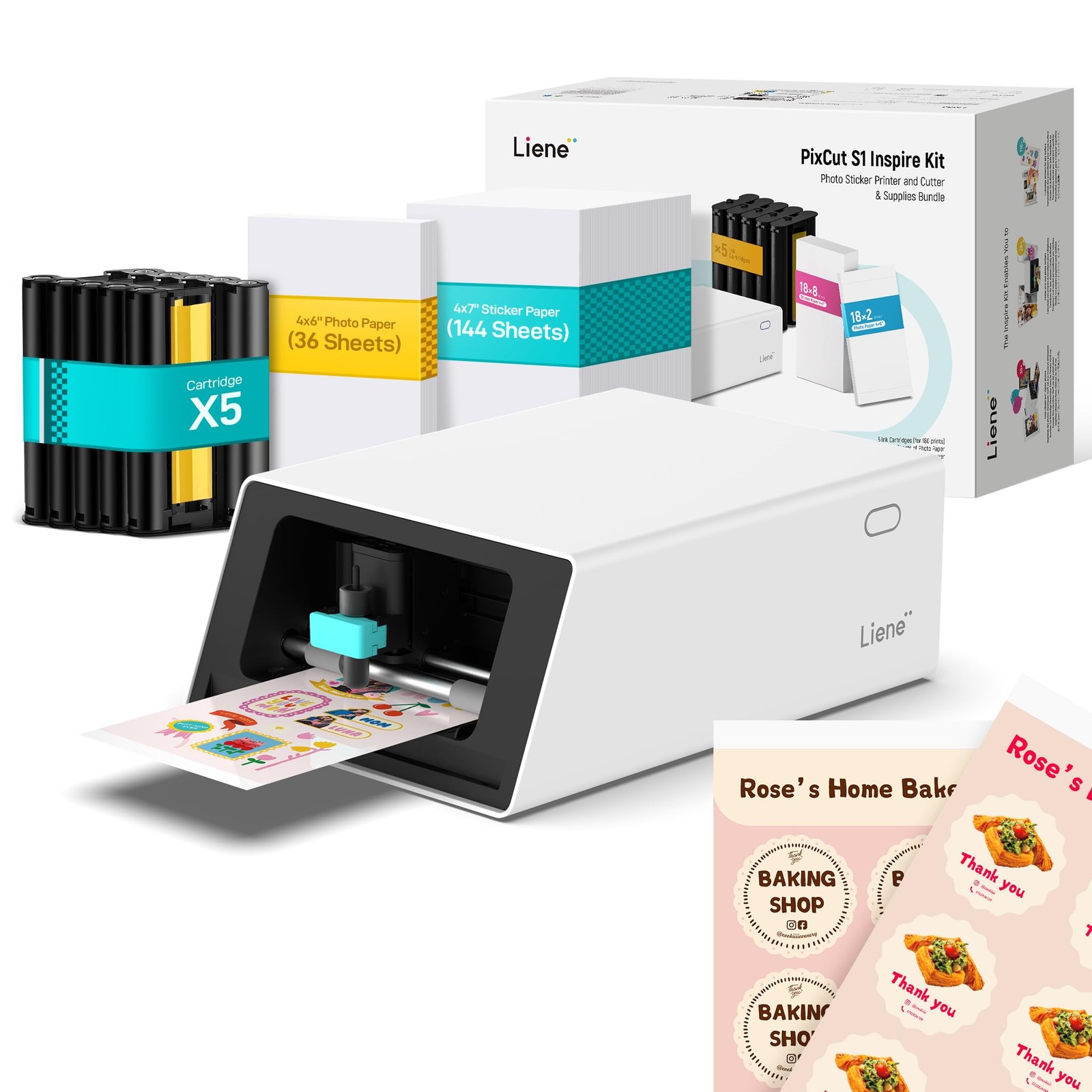Liene PixCut S1 Inspire Kit All in One Color Sticker Printer & Cutting Machine