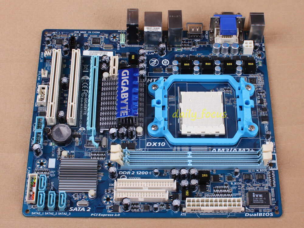 Gigabyte GA-MA78GME-S2H V1.0 Motherboard LGA AM2/AM2+/AM3 DDR2 AMD 780G