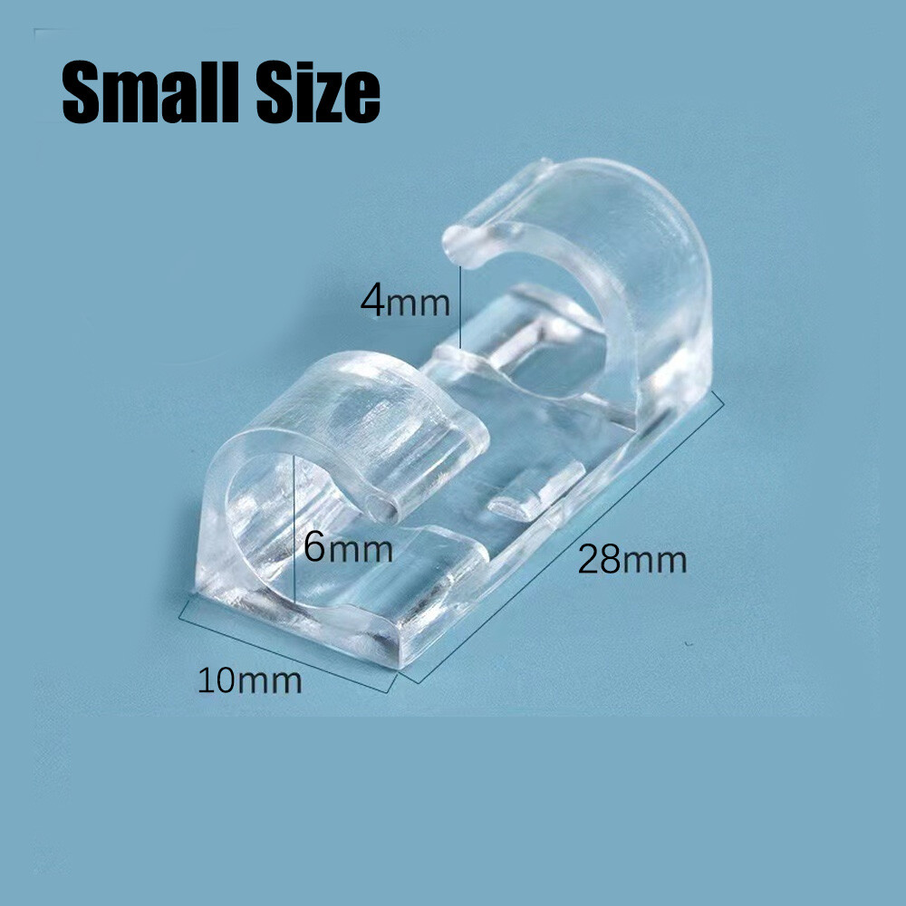 10-100 Cable Clips Self-Adhesive Tie Cord Management Wire Holder Organizer Clamp