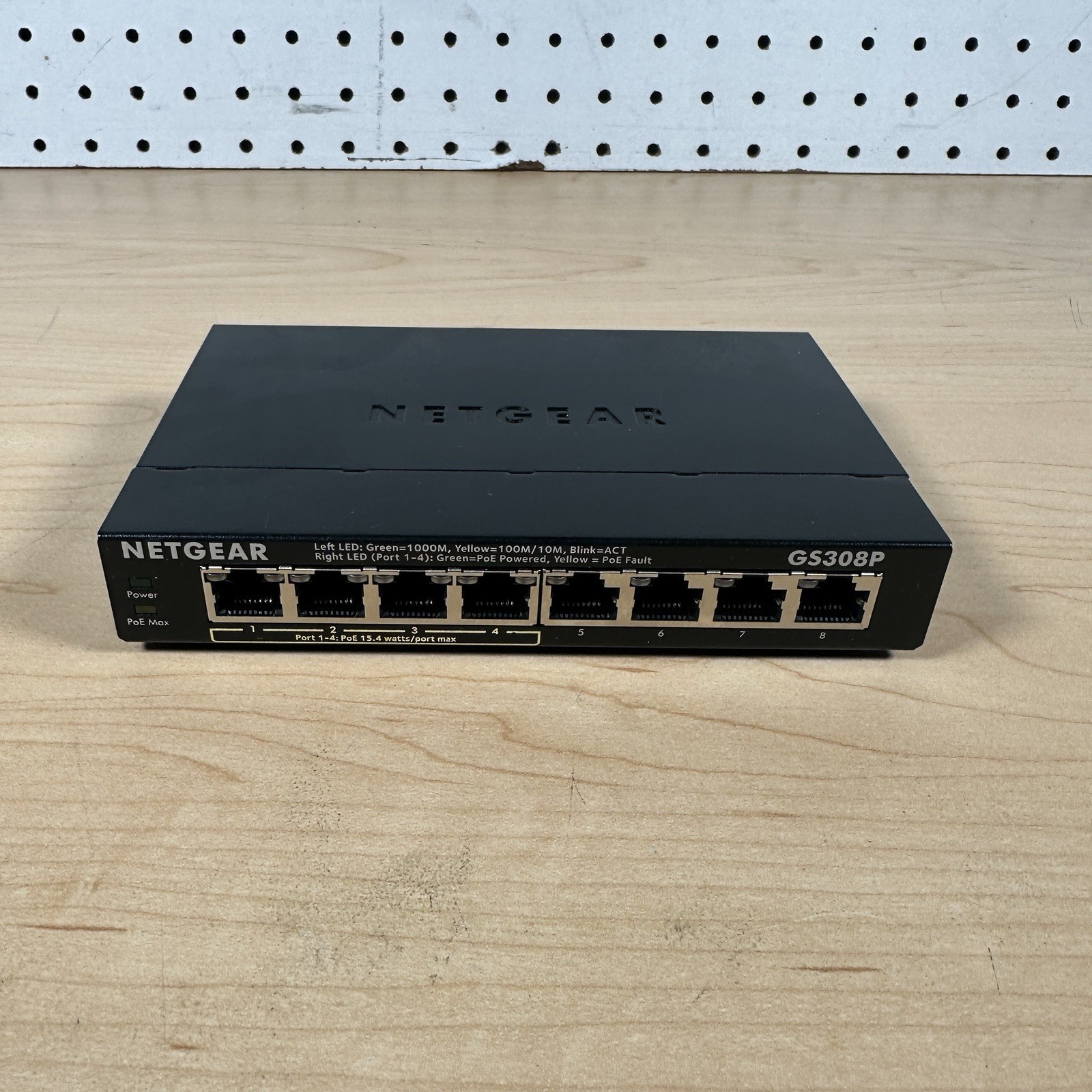 NETGEAR GS308P 8-Port Gigabit PoE+ Smart Switch v1 NO Power Supply