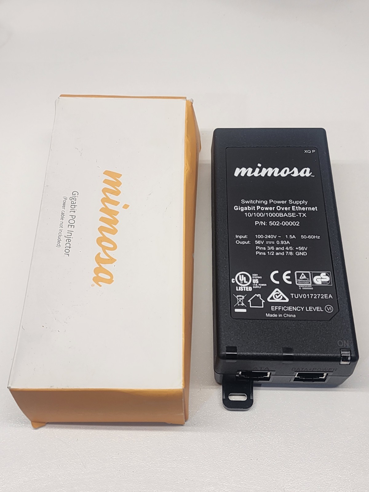 Mimosa Networks Gigabit Passive POE 56v Injector Power Supply