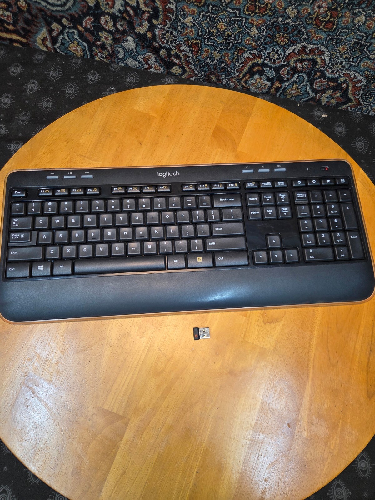 Logitech K520 Wireless Keyboard w/ Unifying Receiver Full Size Y-R0012 Tested