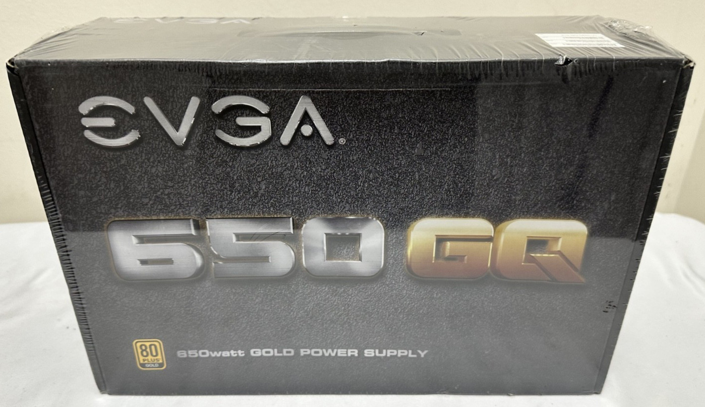 EVGA 650 GQ, 80+ GOLD 650W Semi Modular Power Supply 210-GQ-0650-V1 factory seal