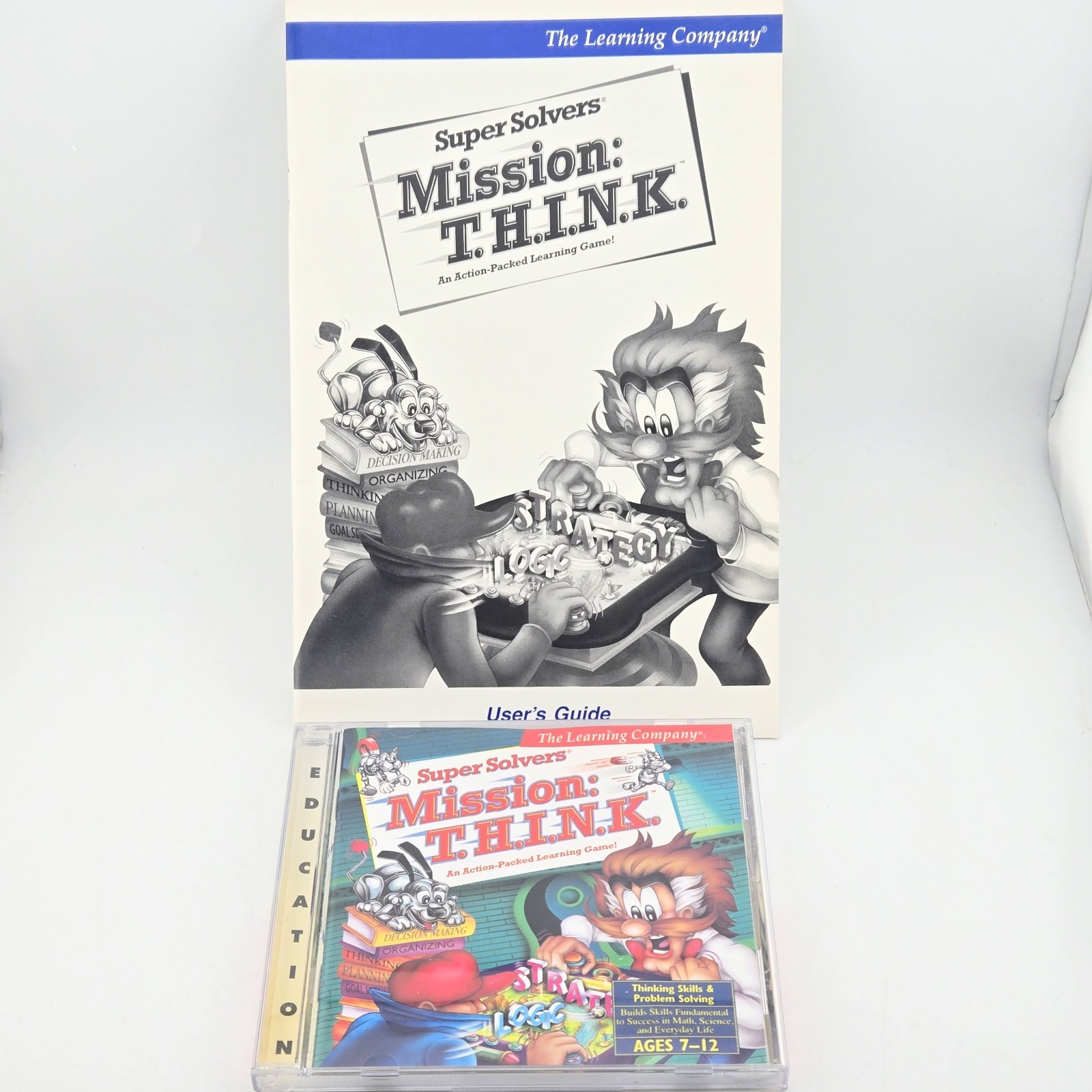 Learning Company Super Solvers Mission T.H.I.N.K. 1997 PC Mac CD-ROM & Manual