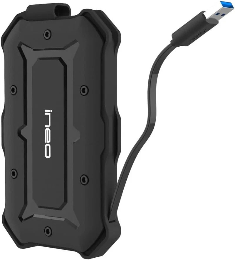 2.5" USB 3.0 Type a Rugged Waterproof & Shockproof External HDD Enclosure - IP66