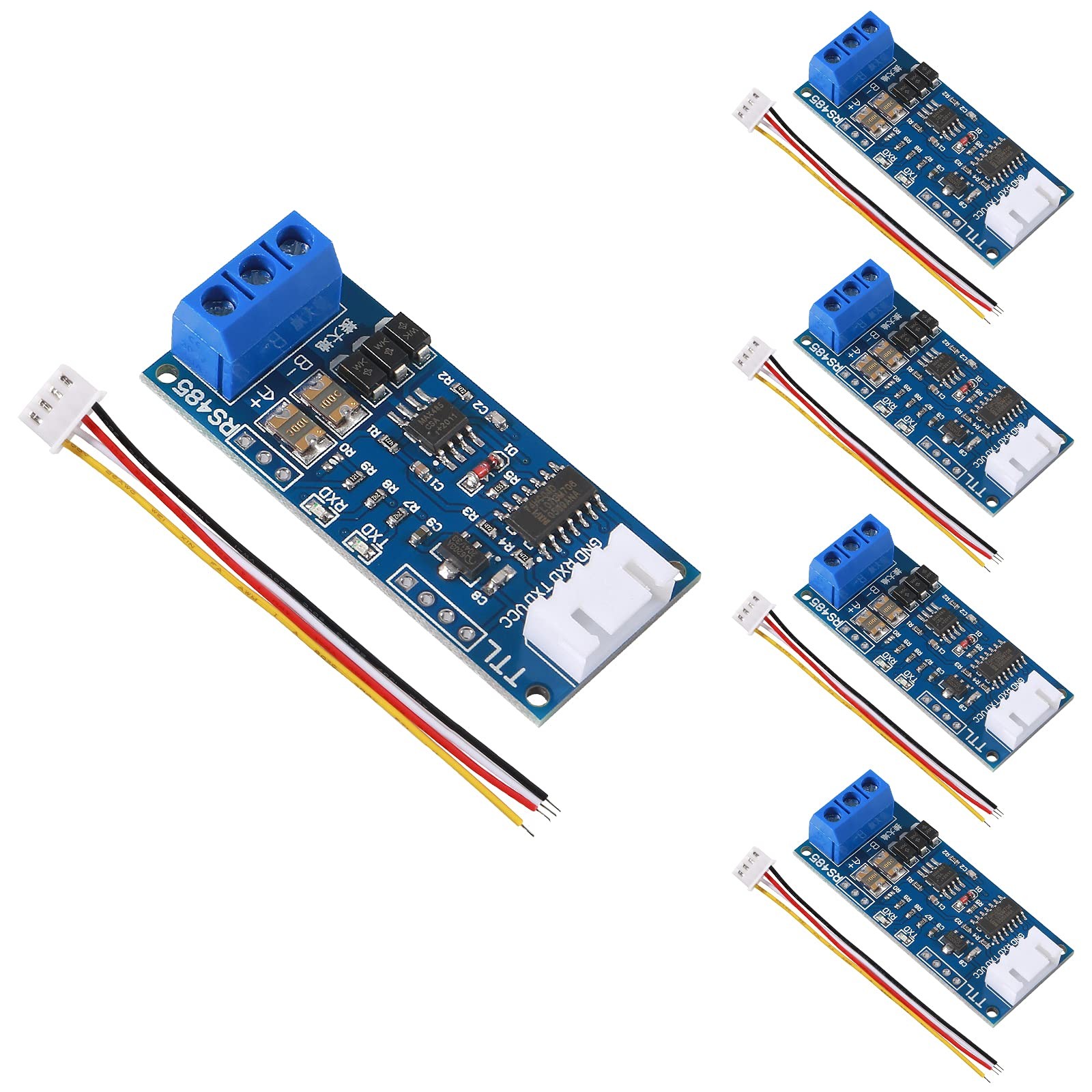 ALMOCN 5 Pack TTL to RS485 Adapter Module 3.3V 5V 485 to TTL Signal Single Chip