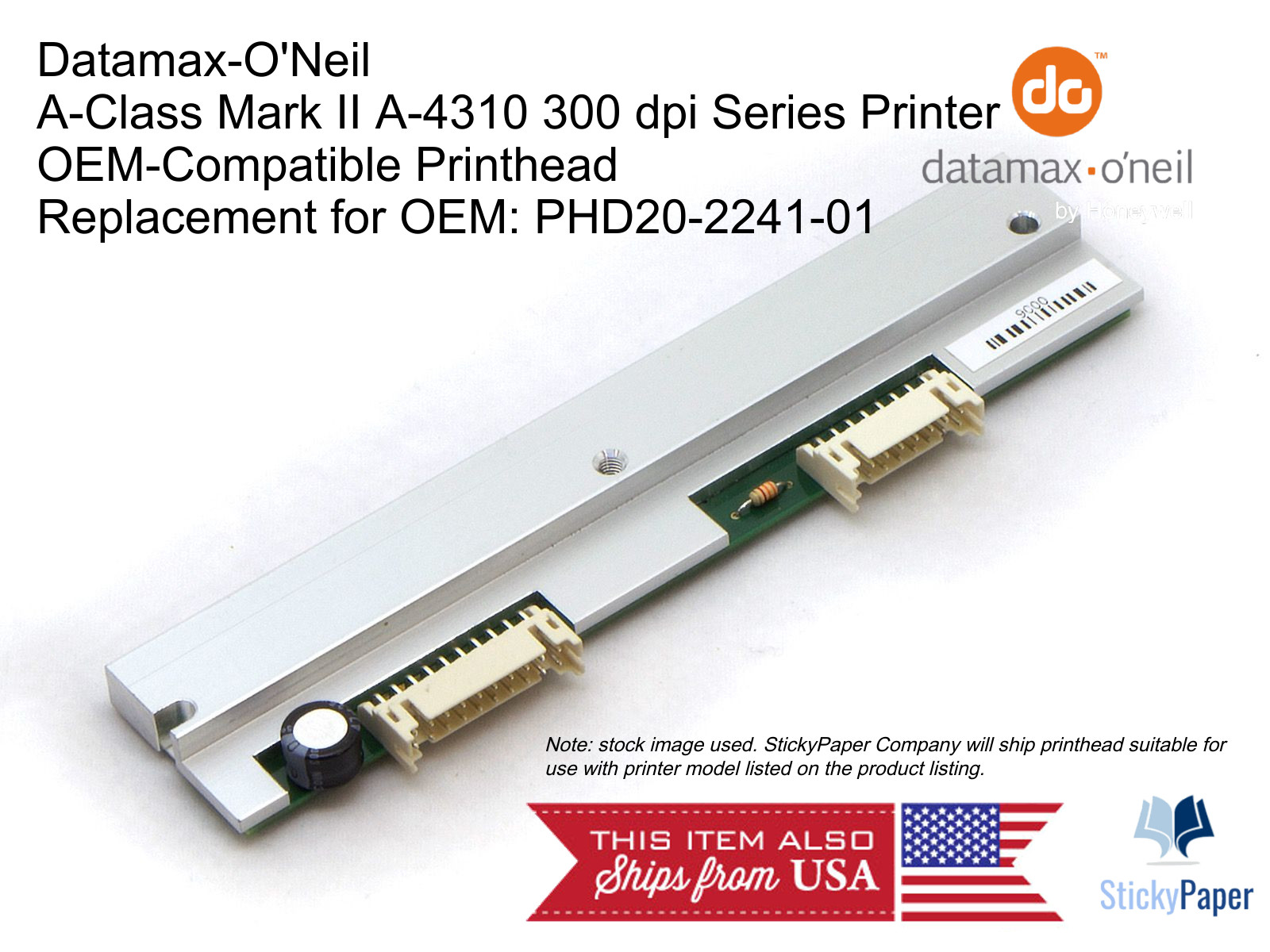 Datamax A-4310 Mark II 300dpi Compatible Printhead (PHD20-2241-01)