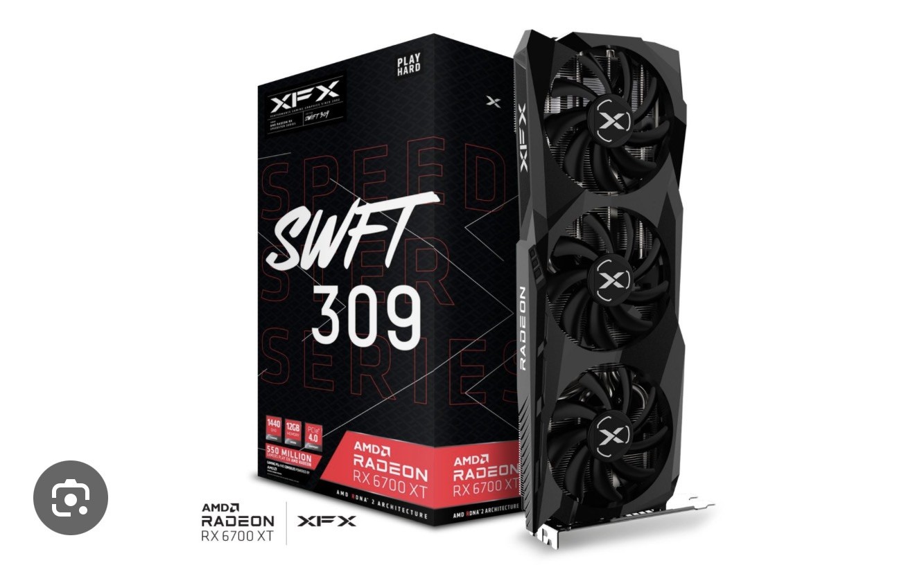 XFX SPEEDSTER SWFT 309 Radeon RX 6700 XT 12GB GDDR6 Graphics Card