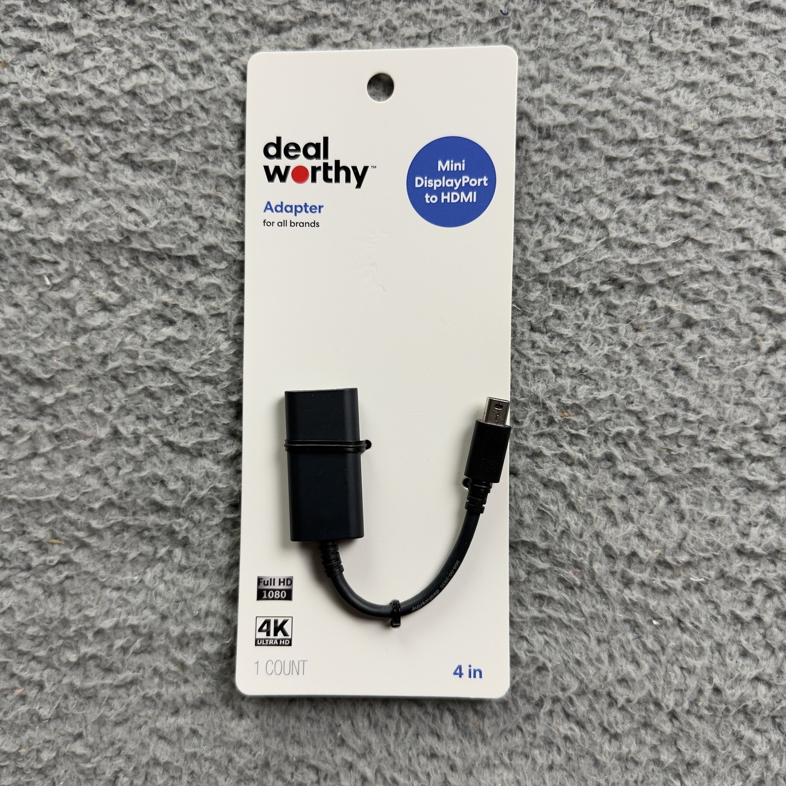 Deal Worthy Mini DisplayPort To HDMI Adapter 4 In 4K Ultra HD Black Full HD New
