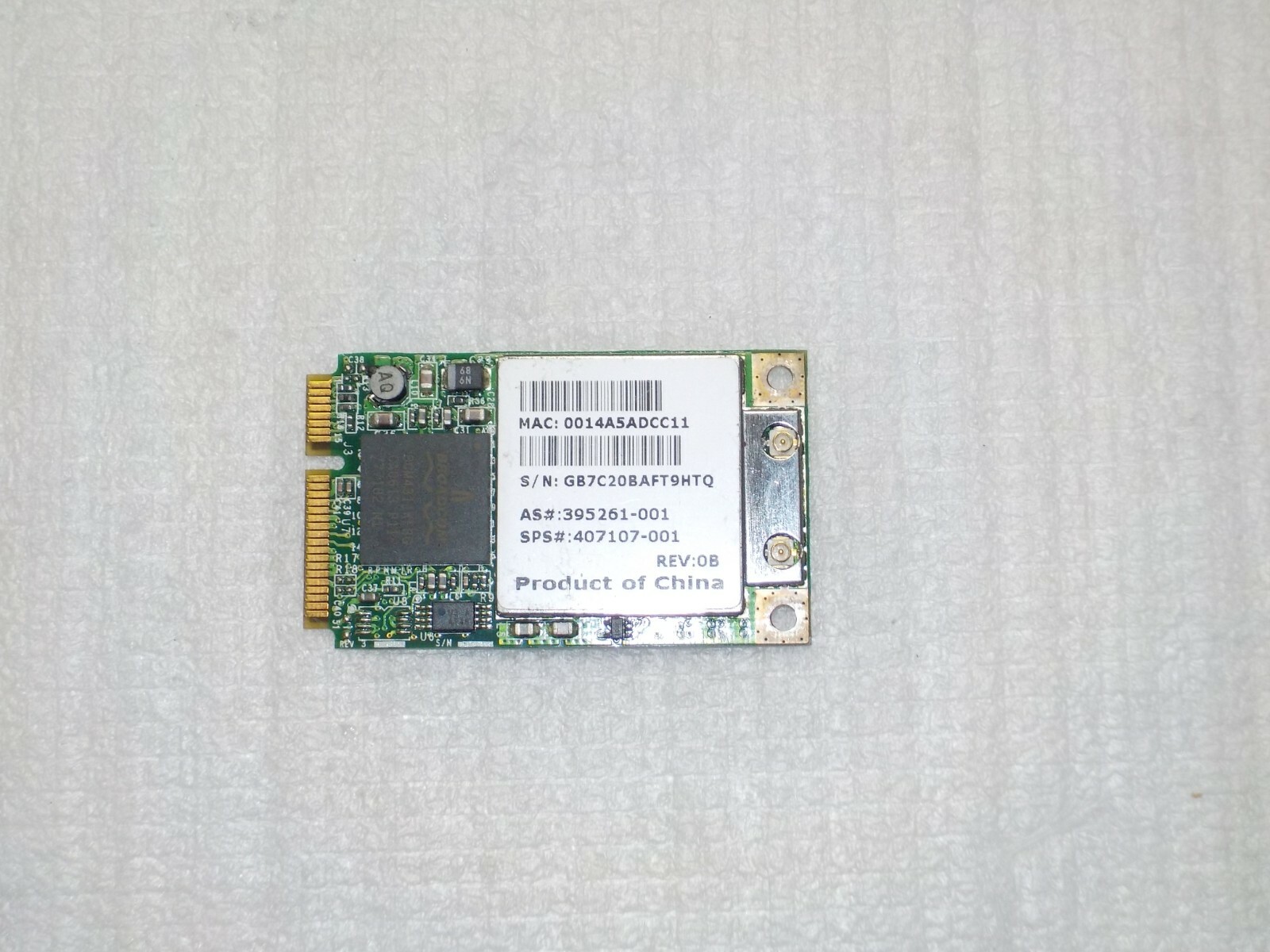 Dell Broadcom Wifi Card 4324A-BRCM1020 407107-001 BCM94311MCG 1CD6FBB HUA 01