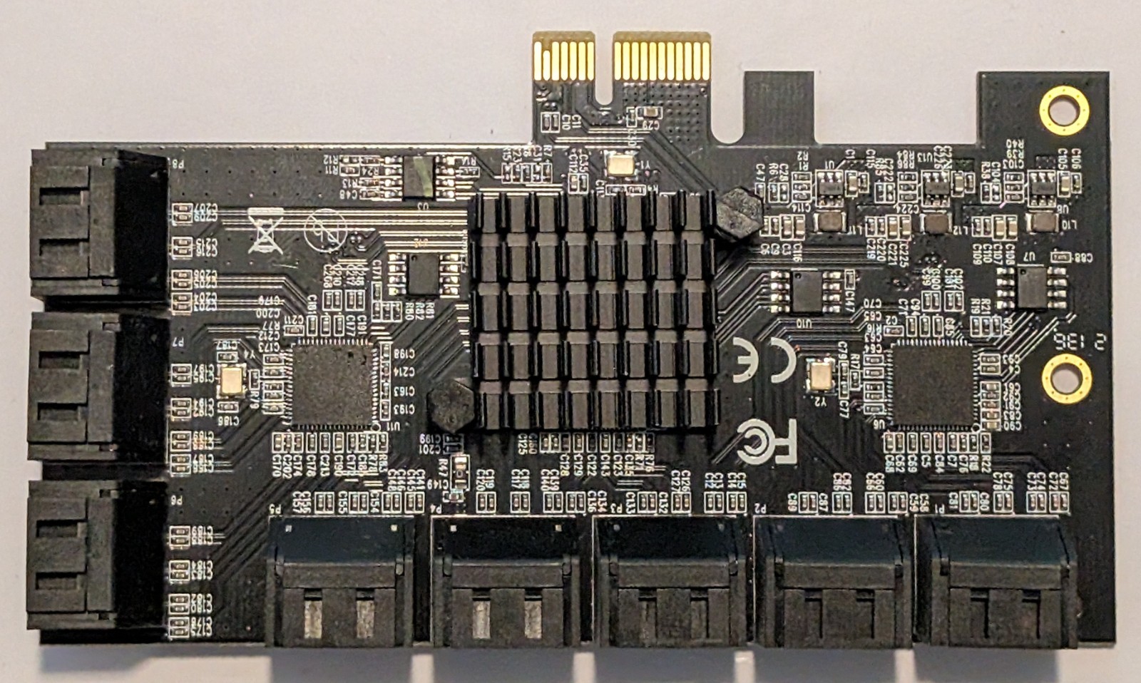 PCle 16-Port SATA III Controller PLUS  16x SATA Cables.  NO BRACKET INCLUDED