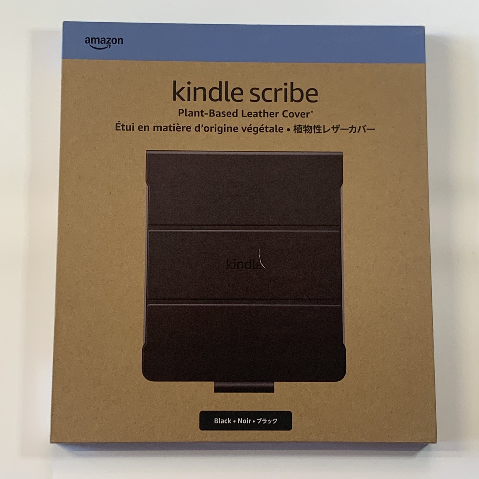 Kindle Scribe Plant-Based Leather Folio Cover with Magnetic Attach - Black