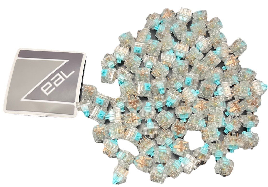 89x Gateron Linear Keyboard Switches Clear RGB LED 3-Pin PCB Mount