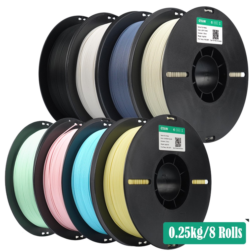 eSUN PLA Matte Filamen tHigh Speed 3D Printer Filament 1.75mm 0.25KG/8Color Roll