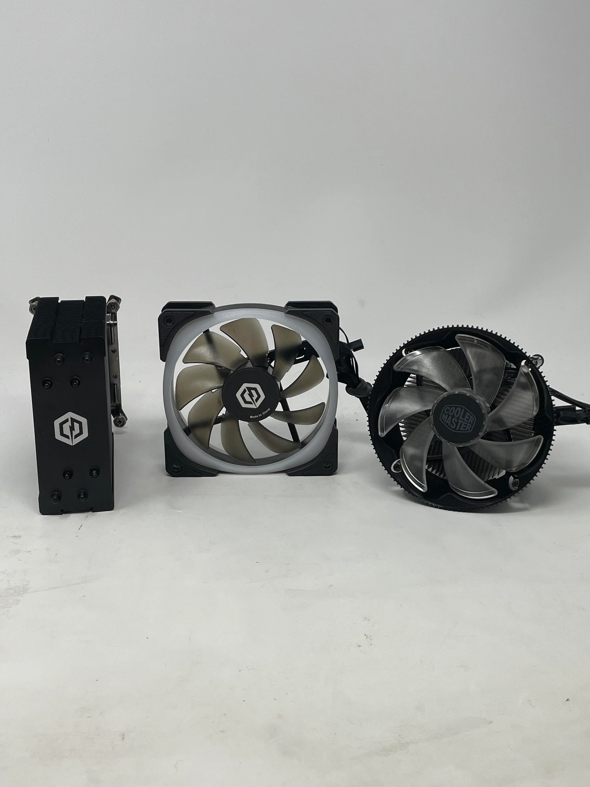 Lot of 3 Mixed PC Cooling CyberPowerPC RGB Fan & Cooler Master CPU Cooler