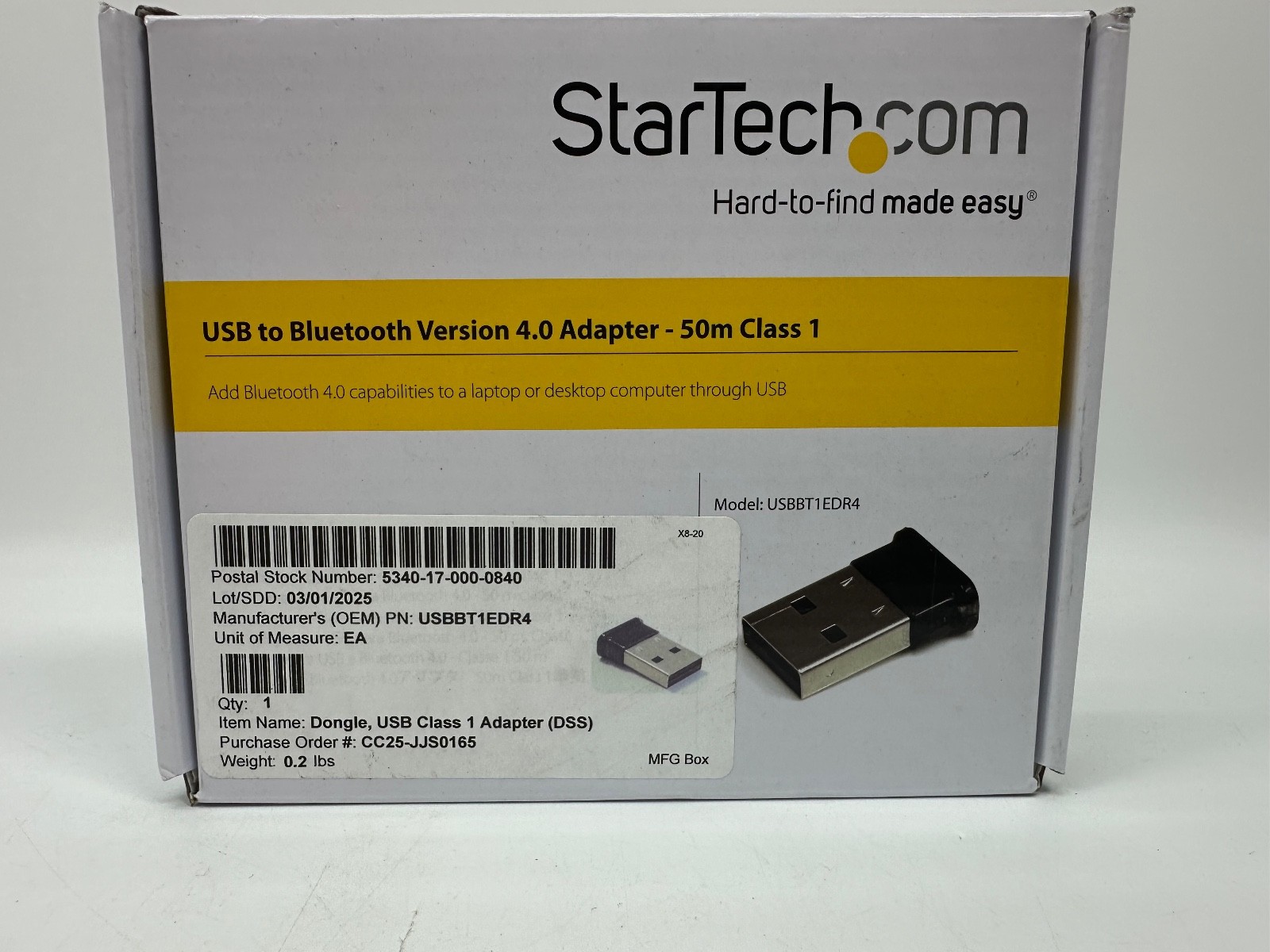 StarTech Mini USB Bluetooth 4.0 Adapter - 50m(165ft) Class 1