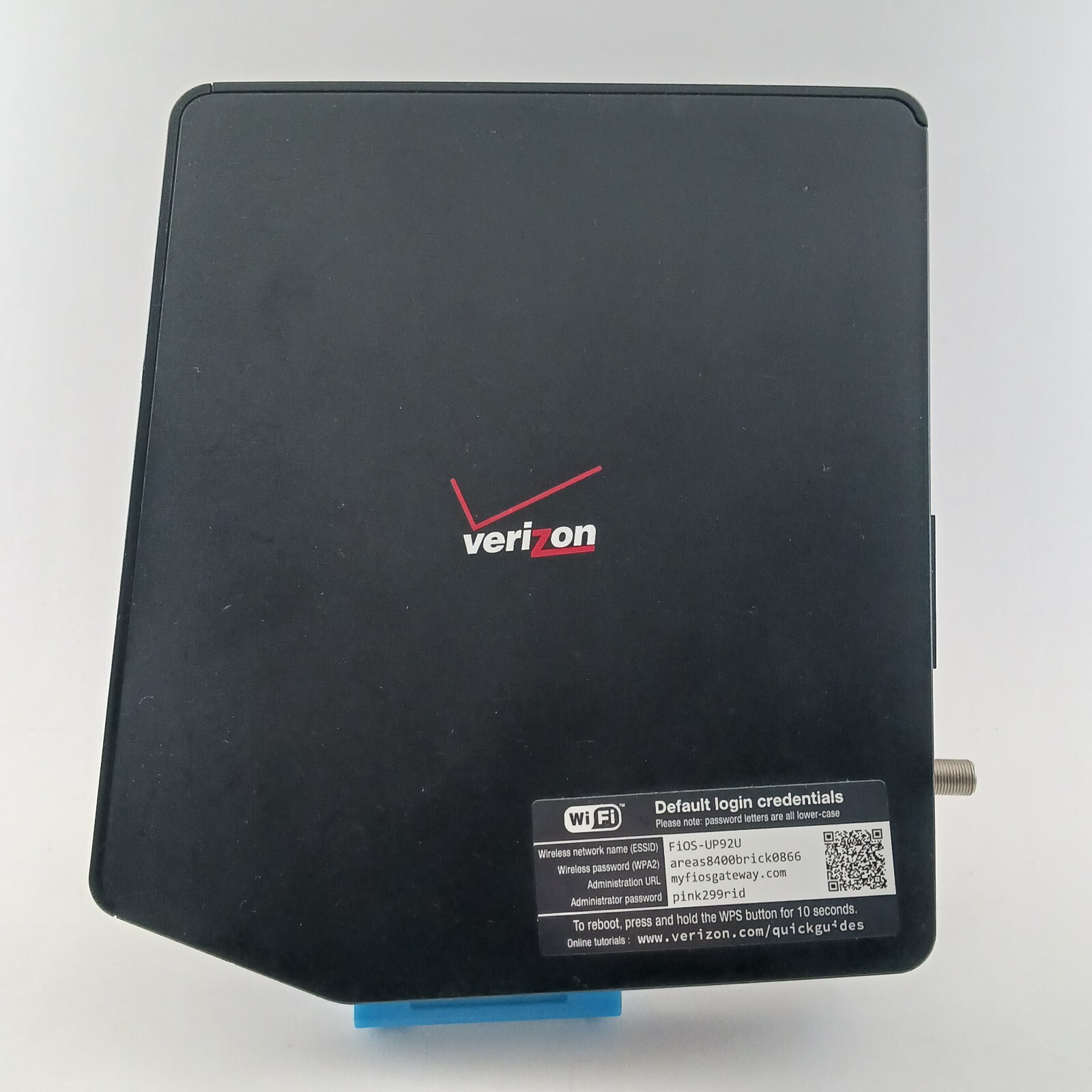 Frontier Verizon G1100 Fios Wireless WiFi Router Modem Cable Adapter Not Includ