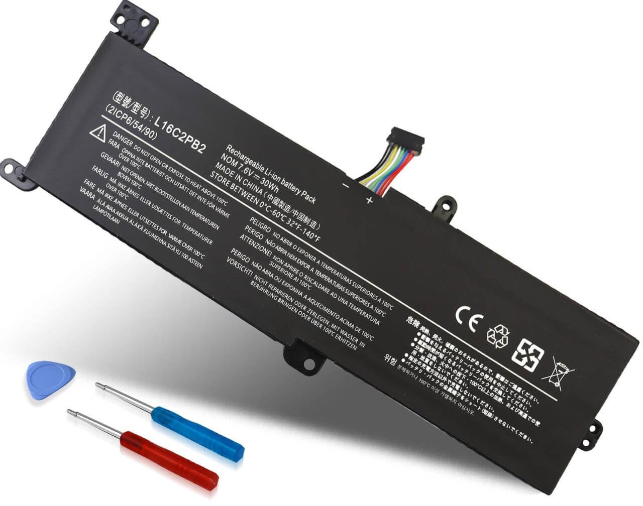 30Wh L16C2PB2 Lenovo Replacement Battery with 2 Screwdrivers and Manual