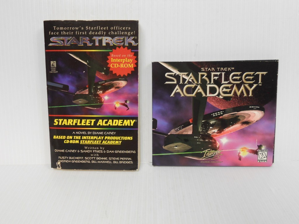 Star Trek Starfleet Academy CD-ROM 5-Disc Game © 1997 Interplay & 1st Ed Novel