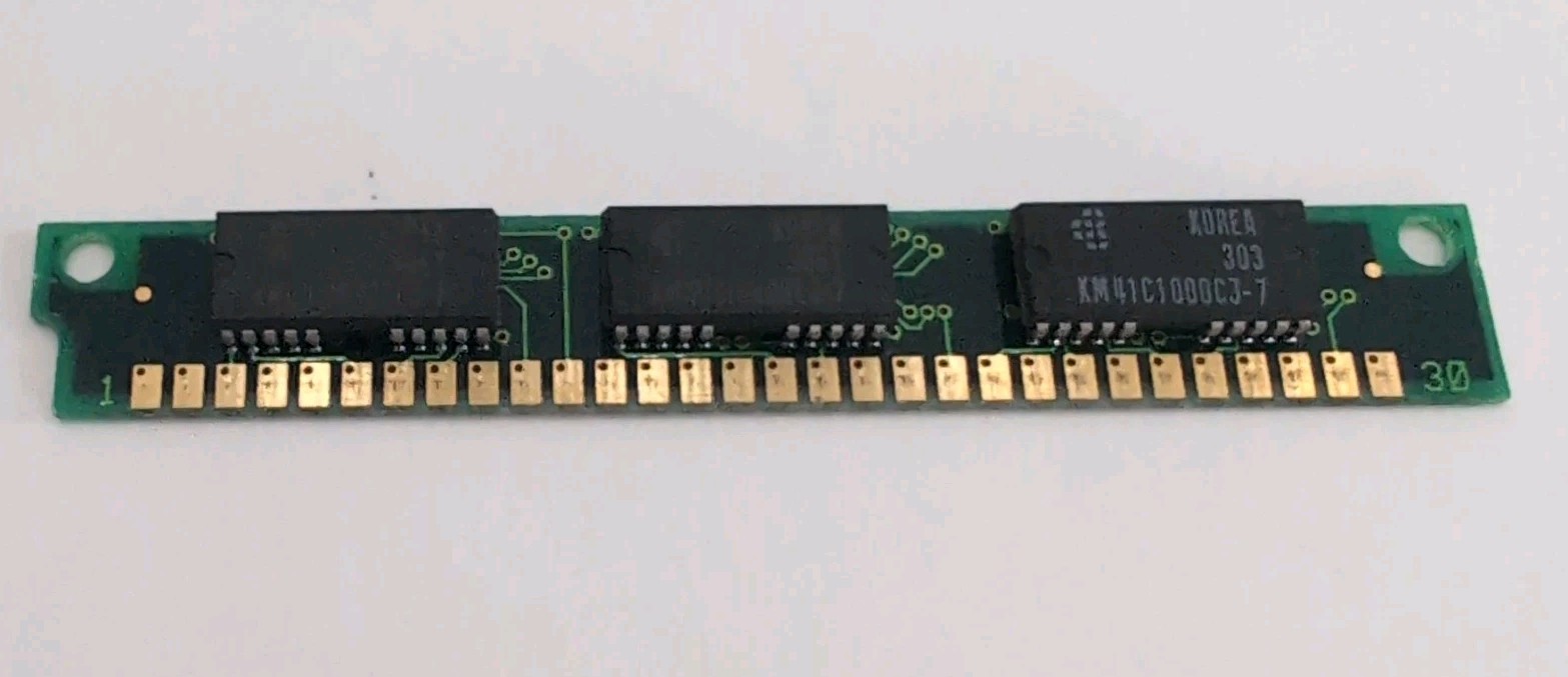 1MB 30-Pin 3-chip Parity 70ns FPM 1Mx9 Memory SIMM RAM Tested Samsung Mac PC 