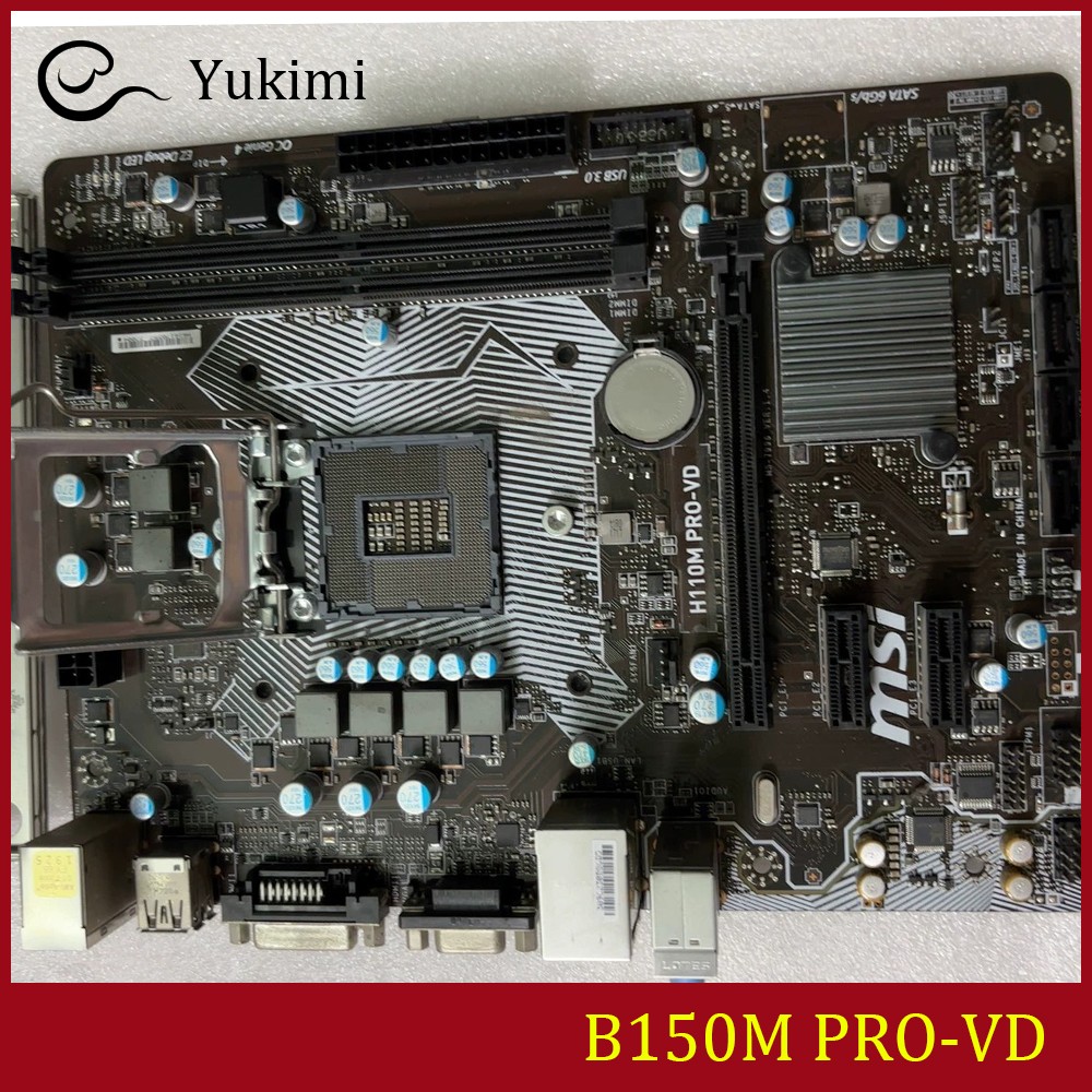 FOR MSI B150M PRO-VD DDR4*2 LGA1151 32GB VGA DVI-D Micro-ATX Ｍotherboard Test OK