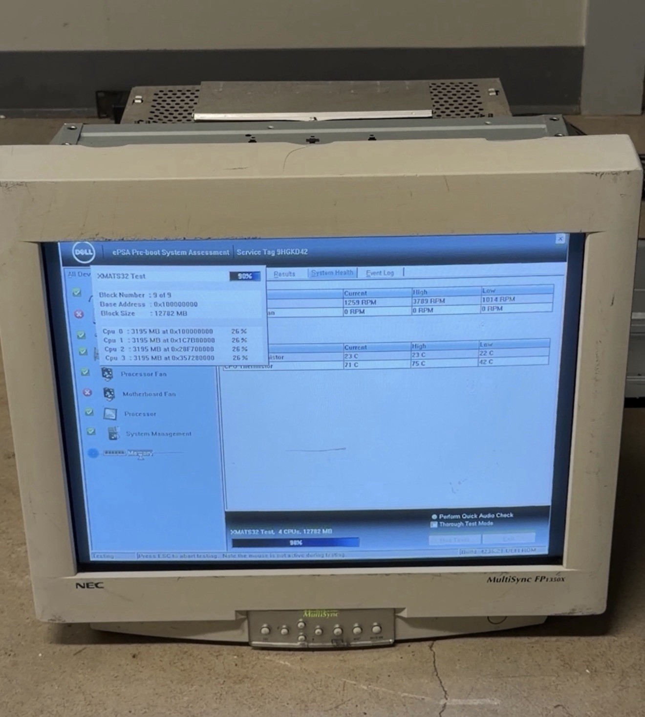 NEC MultiSync FP1350X 22" CRT Monitor Working Rare Retro Gaming PC Project
