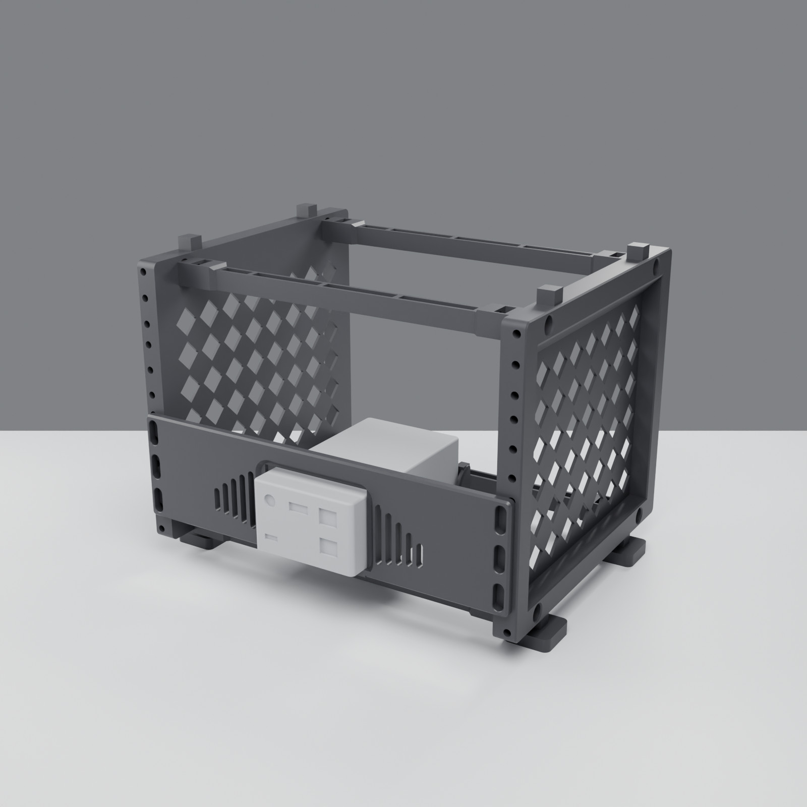 10 Inch Rack Mount 1.5U for PiKVM V4 Plus KVM over IP Homelab Black PETG