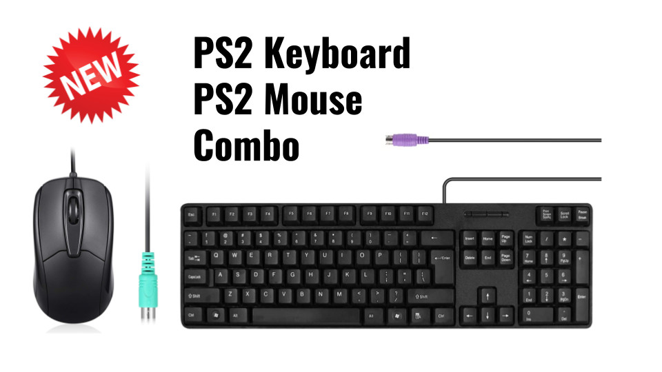 Brand New PS2 Keyboard and PS2 Mouse Combo Kit