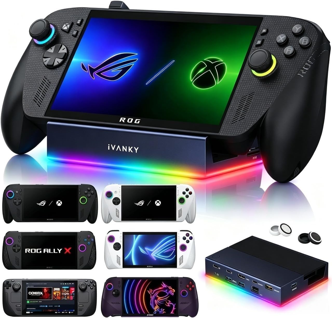 iVANKY 14-in-1 RGB Docking Station for ROG Xbox Ally X(2025)/X20, 4K