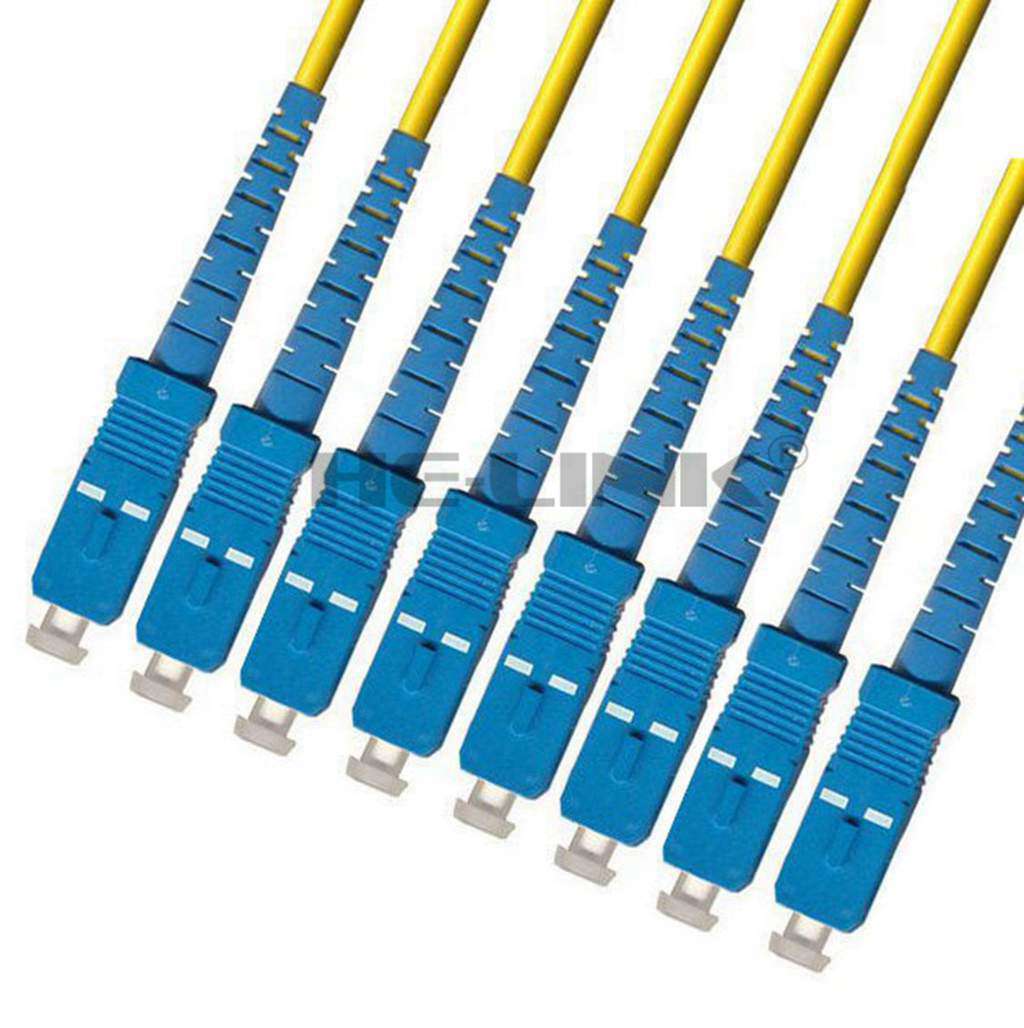 100M SC-SC Indoor Armored Singlemode 8 Strands Fiber Patch Cord