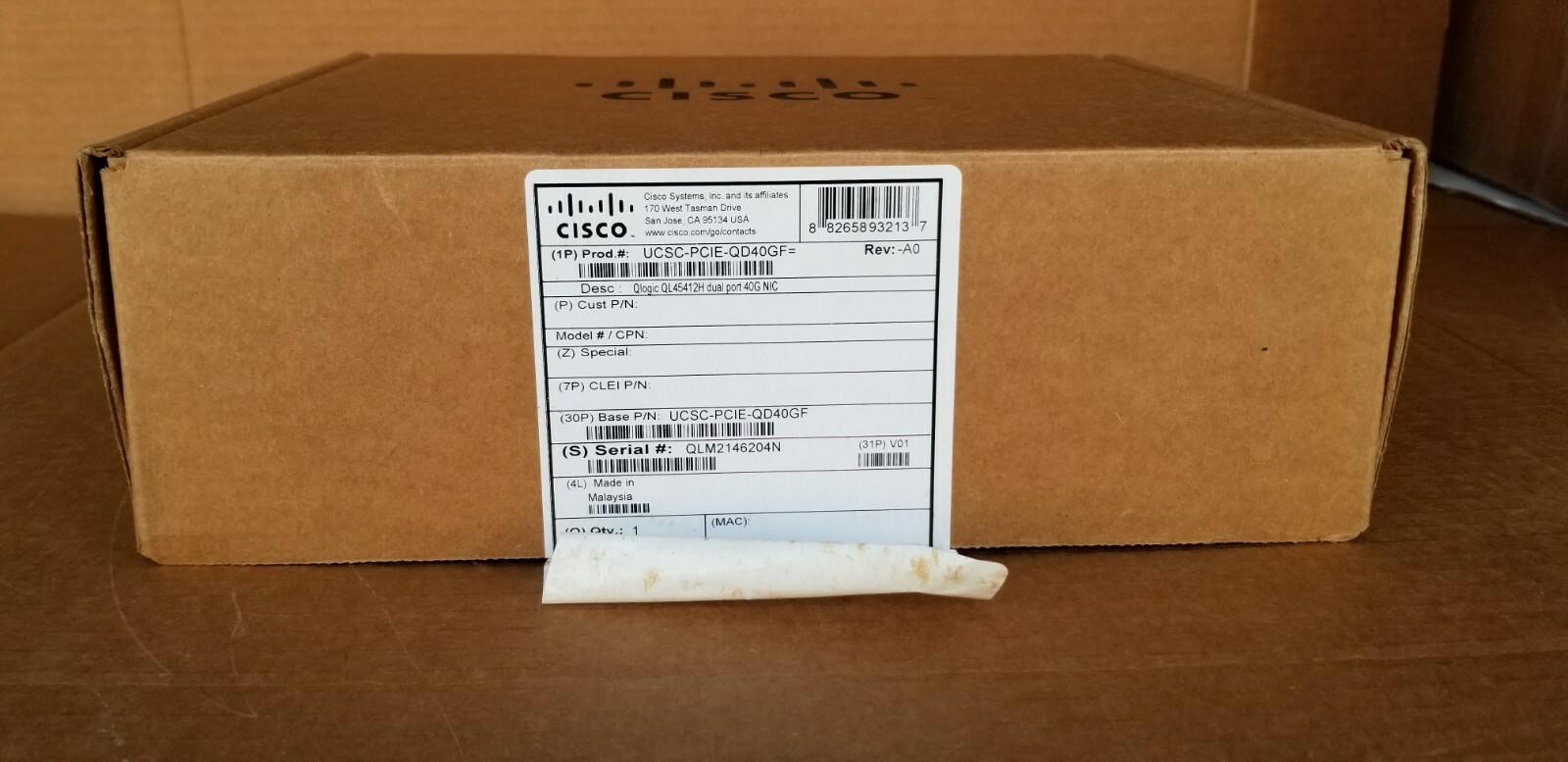 Cisco UCSC-PCIE-QD40GF
