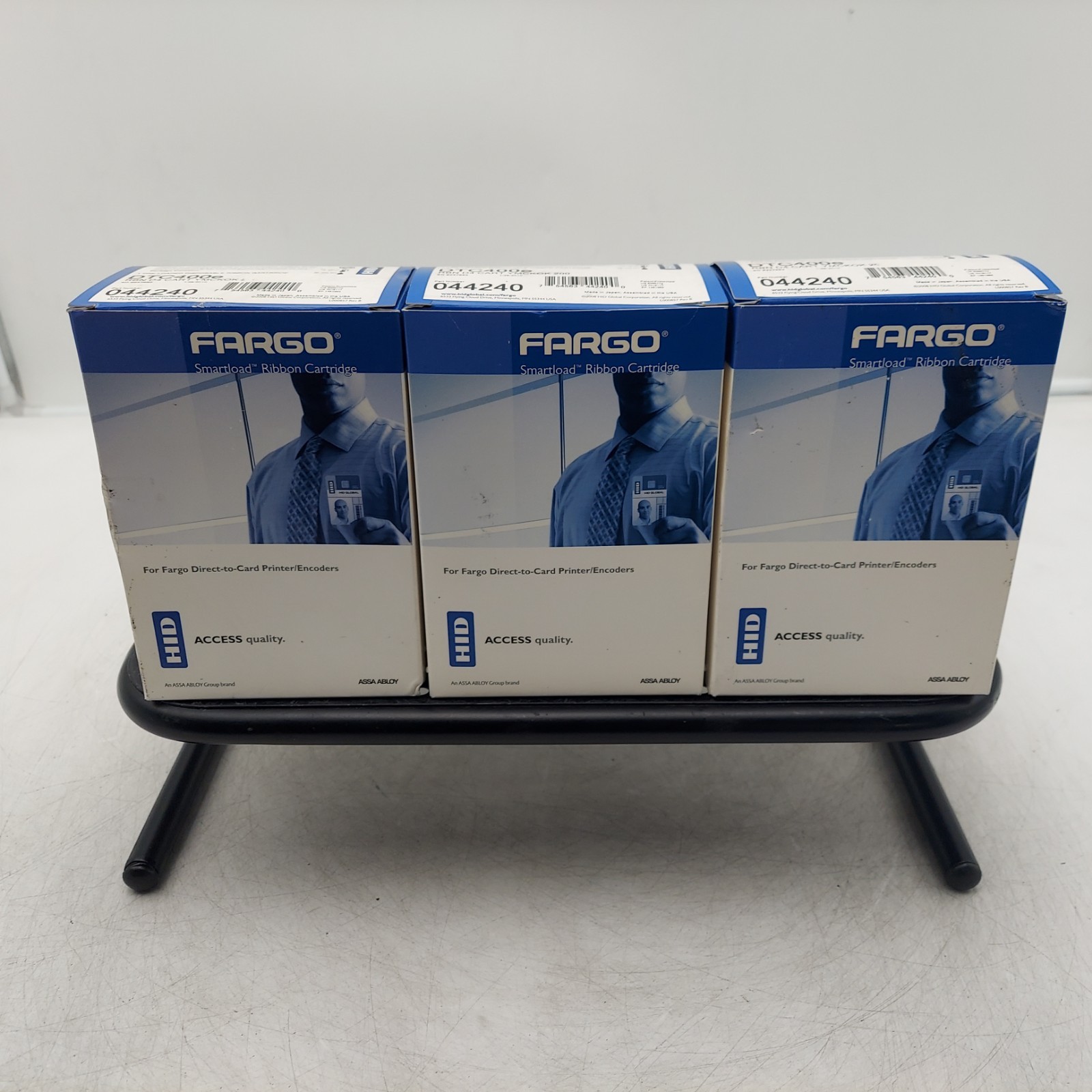 LOT OF 3 Fargo 044240 Ribbon DTC400e Smartload Ribbon Cartridge HID