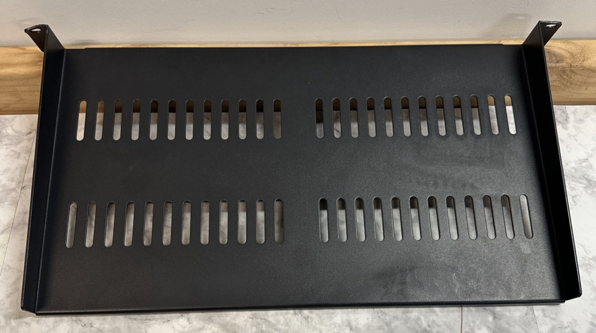 StarTech CABSHELFV1U 1U Vented Fixed Server Rack Shelf – Heavy Duty Steel