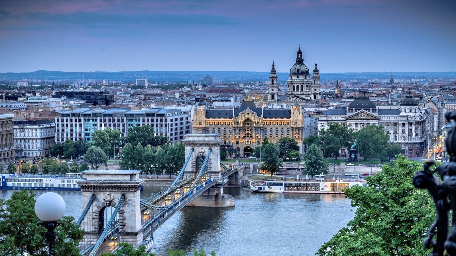Landscape cityscape architecture building budapest Custom Gaming Mat Desk