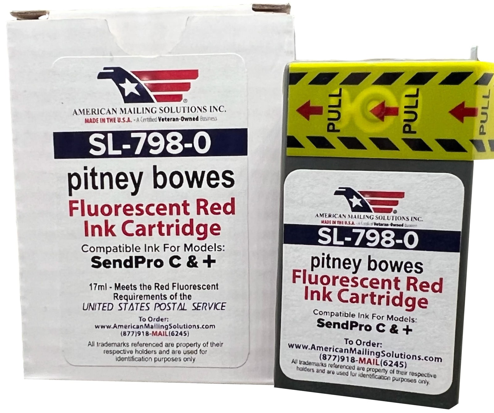 PB SL-798-0 Red Fluorescent Ink Cartridge (17ml)
