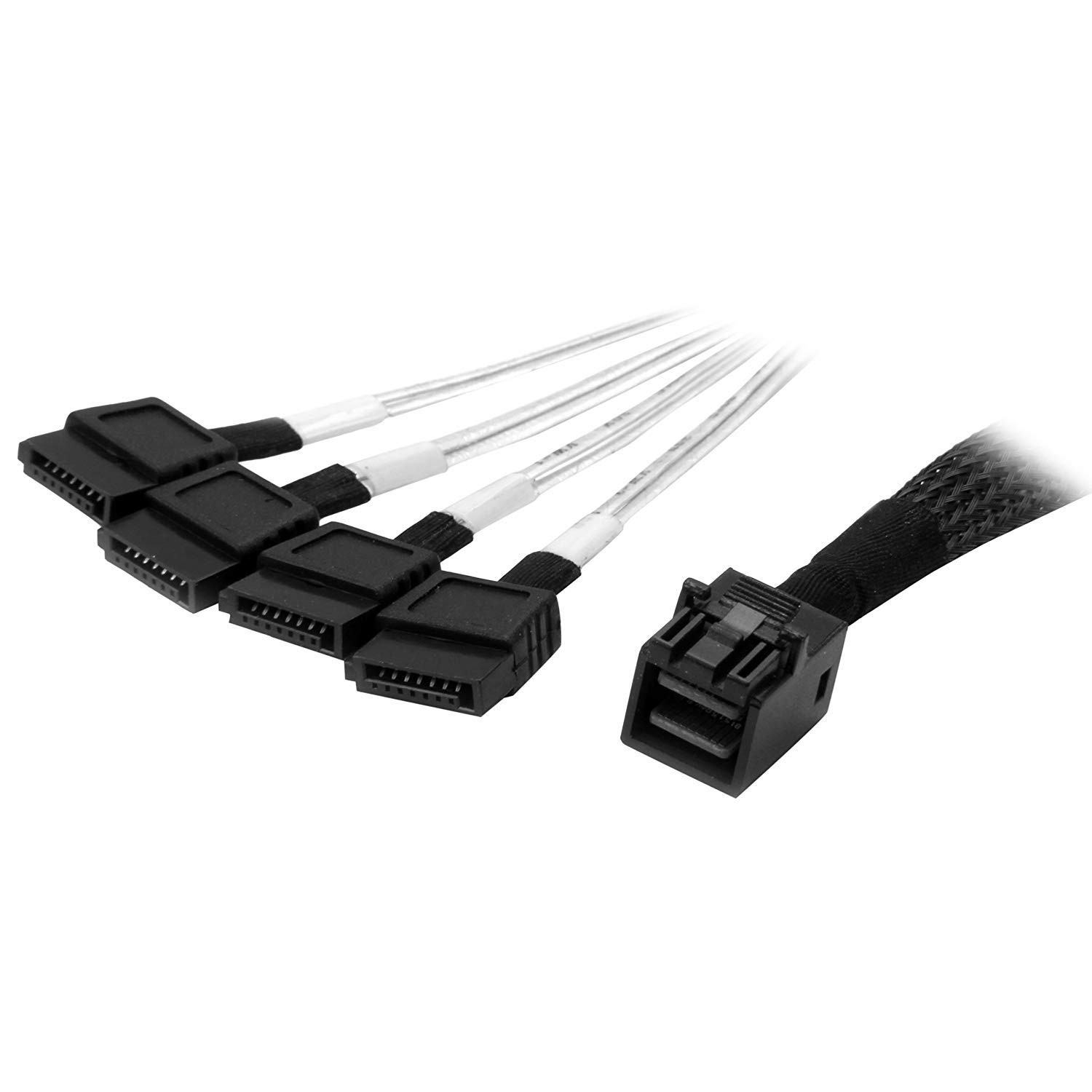 StarTech.com SAS43SAT1M 1 m Internal Mini SAS to SATA Cable, SFF-8643 to 4x SATA