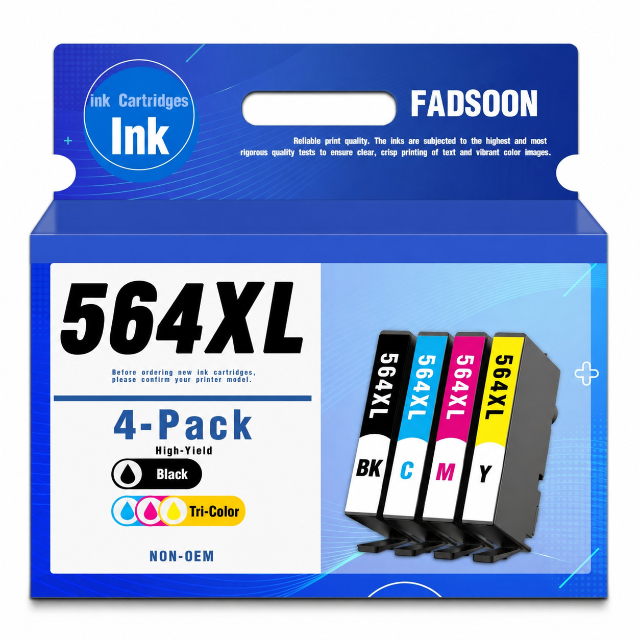 564XL Compatible Ink 4PK for OfficeJet 4620 4622 DeskJet 3520 3522 3521 3526