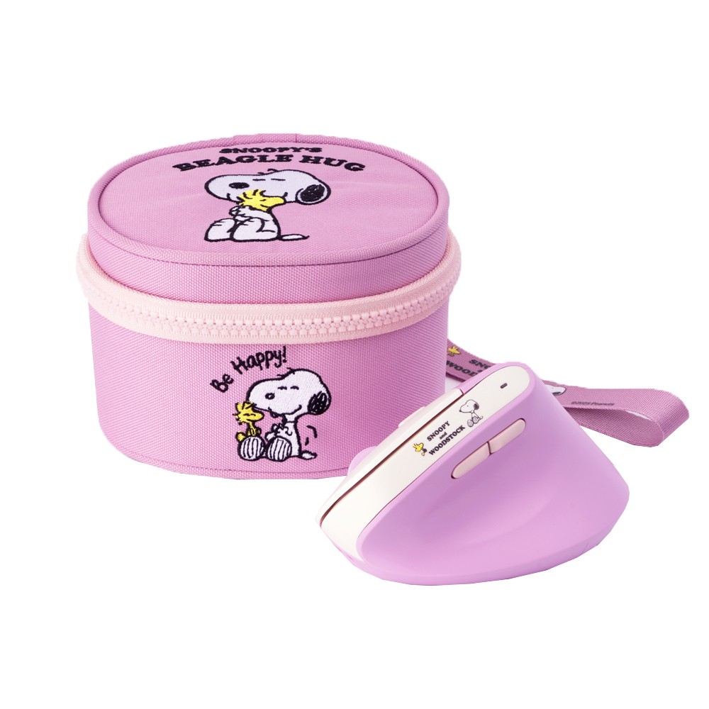 Peanuts Snoopy Wireless Vertical Mouse with Protective Pouch Set